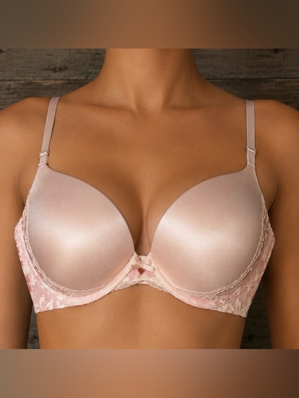 Victoria's Secret Satin Push-Up Bra - Blush Pink-size 38DD